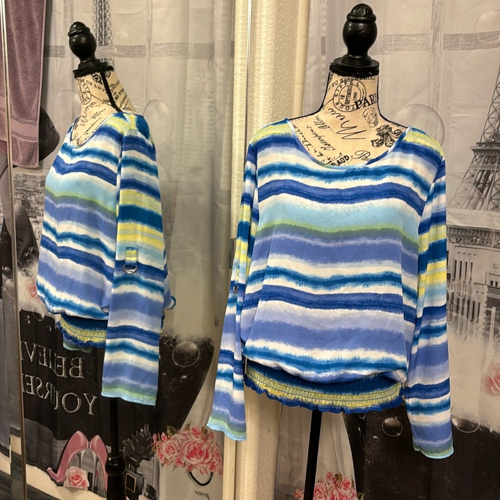 New Directions Striped Blouse